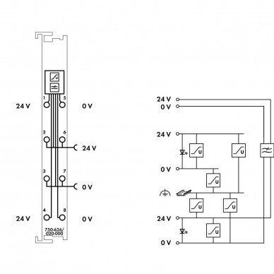 750-626/020-000 WAGO Filter module, Filtro modulis 3