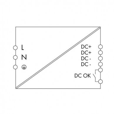 787-1634 WAGO Switched-mode power supply; Classic; 1-phase; 24 VDC output voltage; 20 A output current; Maitinimo šaltinis 2