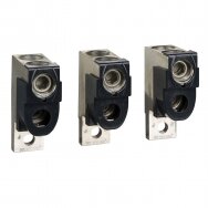 Aluminium bare cable connectors, ComPacT NSX, for 2 cables 50mm² to 120mm², 250A, set of 3 parts