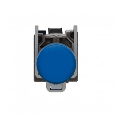 Pilot light, Harmony XB4,metal, blue, 22mm, universal LED, plain lens, 24V AC DC